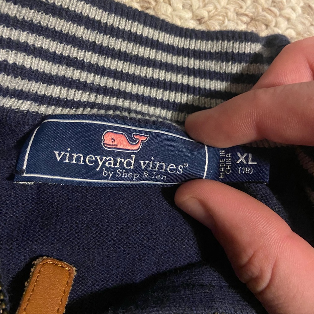 Boys Vineyard Vines Quarter Zip Sweater